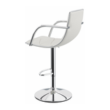 Faux Leather Bar Stool With Polished Chrome Base - Colwyn