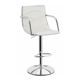 Faux Leather Bar Stool With Polished Chrome Base - Colwyn