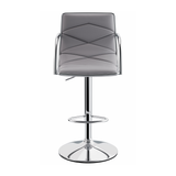 Faux Leather Bar Stool With Polished Chrome Base - Colwyn