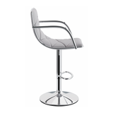 Faux Leather Bar Stool With Polished Chrome Base - Colwyn