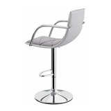 Faux Leather Bar Stool With Polished Chrome Base - Colwyn