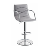 Faux Leather Bar Stool With Polished Chrome Base - Colwyn