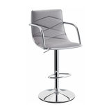 Faux Leather Bar Stool With Polished Chrome Base - Colwyn