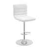 Faux Leather Bar Stool With Polished Chrome Base - Halverton