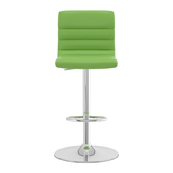 Faux Leather Bar Stool With Polished Chrome Base - Halverton