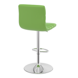 Faux Leather Bar Stool With Polished Chrome Base - Halverton