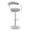 Faux Leather Bar Stool With Polished Chrome Base - Zivley