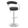 Faux Leather Bar Stool With Polished Chrome Base - Zivley