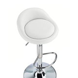 Faux Leather Bar Stool With Polished Chrome Frame - Derring
