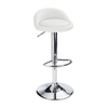 Faux Leather Bar Stool With Polished Chrome Frame - Derring