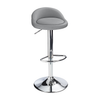 Faux Leather Bar Stool With Polished Chrome Frame - Derring