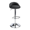 Faux Leather Bar Stool With Polished Chrome Frame - Derring