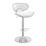 Faux Leather Bar Stool With Polished Chrome Frame - Selworthy