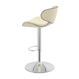 Faux Leather Bar Stool With Polished Chrome Frame - Selworthy