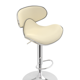Faux Leather Bar Stool With Polished Chrome Frame - Selworthy