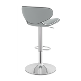 Faux Leather Bar Stool With Polished Chrome Frame - Selworthy