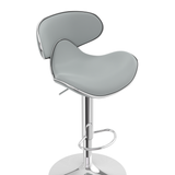 Faux Leather Bar Stool With Polished Chrome Frame - Selworthy