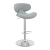 Faux Leather Bar Stool With Polished Chrome Frame - Selworthy