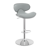Faux Leather Bar Stool With Polished Chrome Frame - Selworthy