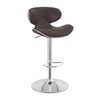 Faux Leather Bar Stool With Polished Chrome Frame - Selworthy