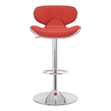 Faux Leather Bar Stool With Polished Chrome Frame - Selworthy