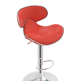 Faux Leather Bar Stool With Polished Chrome Frame - Selworthy