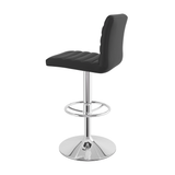 Faux Leather Bar Stool With Polished Chrome Frame - Somerville