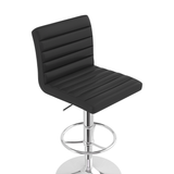 Faux Leather Bar Stool With Polished Chrome Frame - Somerville