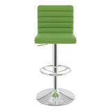 Faux Leather Bar Stool With Polished Chrome Frame - Somerville