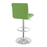 Faux Leather Bar Stool With Polished Chrome Frame - Somerville