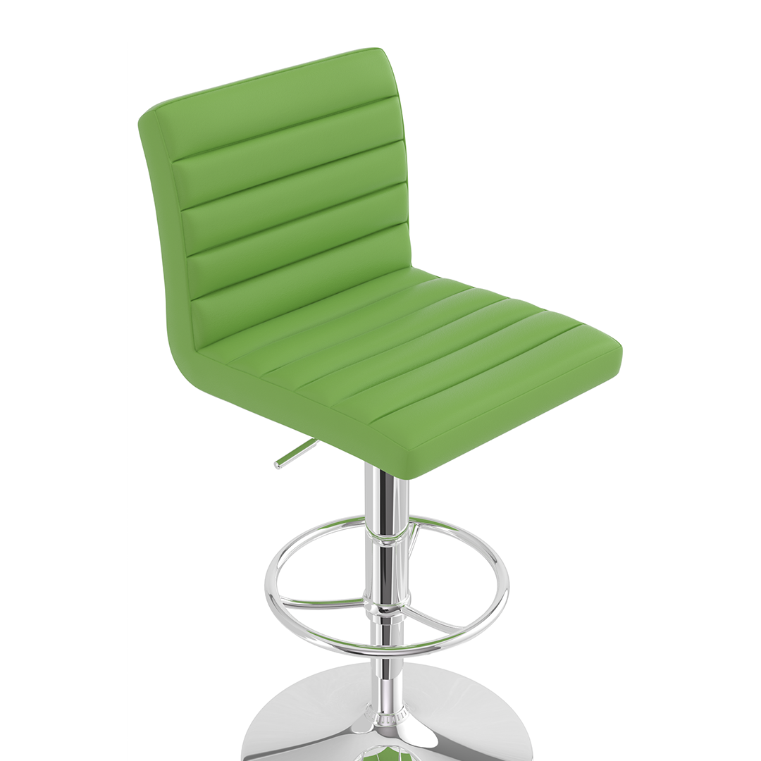 Faux Leather Bar Stool With Polished Chrome Frame - Somerville