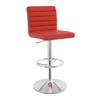 Faux Leather Bar Stool With Polished Chrome Frame - Somerville