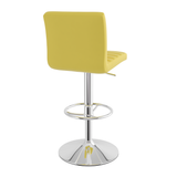 Faux Leather Bar Stool With Polished Chrome Frame - Somerville