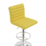 Faux Leather Bar Stool With Polished Chrome Frame - Somerville