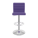 Faux Leather Bar Stool With Polished Chrome Frame - Somerville