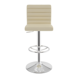 Faux Leather Bar Stool With Polished Chrome Frame - Somerville