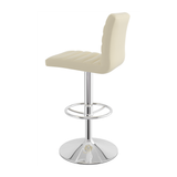 Faux Leather Bar Stool With Polished Chrome Frame - Somerville