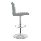 Faux Leather Bar Stool With Polished Chrome Frame - Somerville