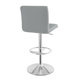 Faux Leather Bar Stool With Polished Chrome Frame - Somerville