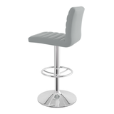 Faux Leather Bar Stool With Polished Chrome Frame - Somerville