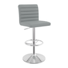 Faux Leather Bar Stool With Polished Chrome Frame - Somerville