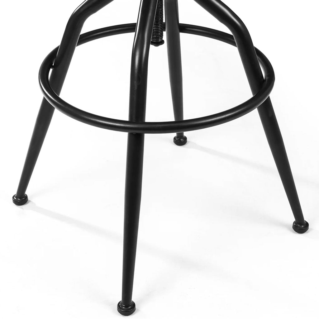 Faux Leather Bar Stool With Metal Frame - Barbican