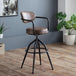 Faux Leather Bar Stool With Metal Frame - Barbican