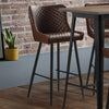 Faux Leather Bar Stool With Metal Legs - Luxe