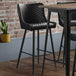 Faux Leather Bar Stool With Metal Legs - Luxe