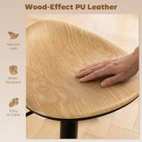 Faux Leather Bar Stools 40cm Wide in Set Of 2 - Velmora