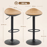 Faux Leather Bar Stools 40cm Wide in Set Of 2 - Velmora