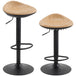 Faux Leather Bar Stools 40cm Wide in Set Of 2 - Velmora