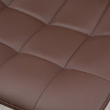 Faux Leather Bar Stools 42cm Wide in Set Of 2 - Velmora