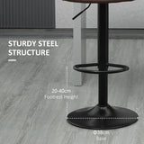 Faux Leather Bar Stools 42cm Wide in Set Of 2 - Velmora